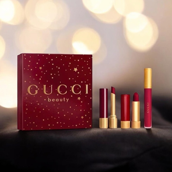 Gucci Other - Gucci Beauty Lipstick Gift Set- Rosso Ancora 509